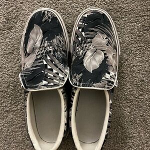 Nike Black and Cream Slip-On Sneakers